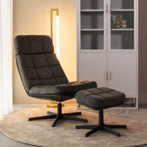 Recliner Chair Alvar + Footstool 53x57x83 cm